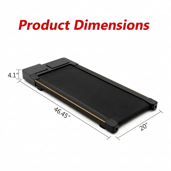 2-in-1 Under Desk Walking Pad Treadmill, Portable Compact Treadmill with Remote Control, Low-Profile Design, Wider Running Area, Home Office Fitness Machine for Walking and Light Jogging
