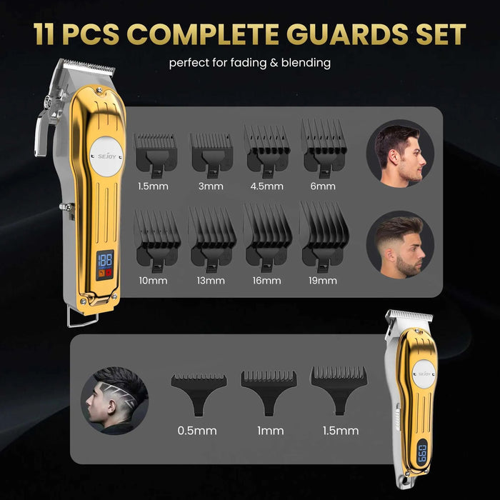 Cordless Hair Clipper and T-Blade Trimmer Set, Gold
