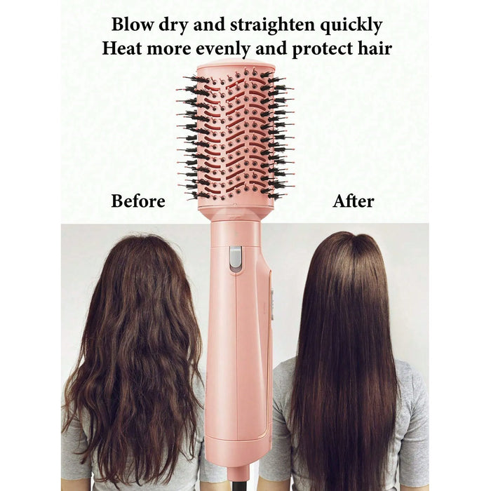 6-in-1 Hair Dryer Brush, 6 Attachments, 4 Settings, Pink