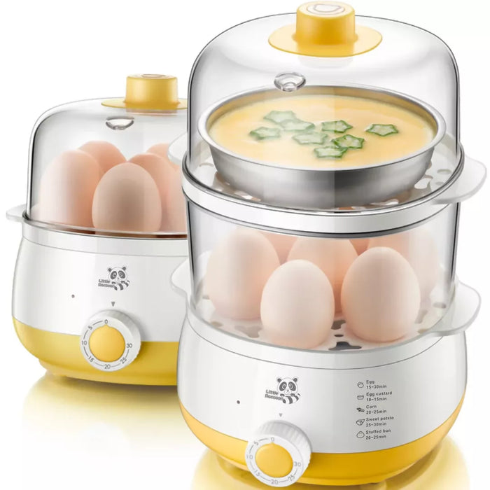 小浣熊 雙層旋煮蛋器 / 蒸鍋 | 2-Tier Egg Cooker & Steamer | 280W
