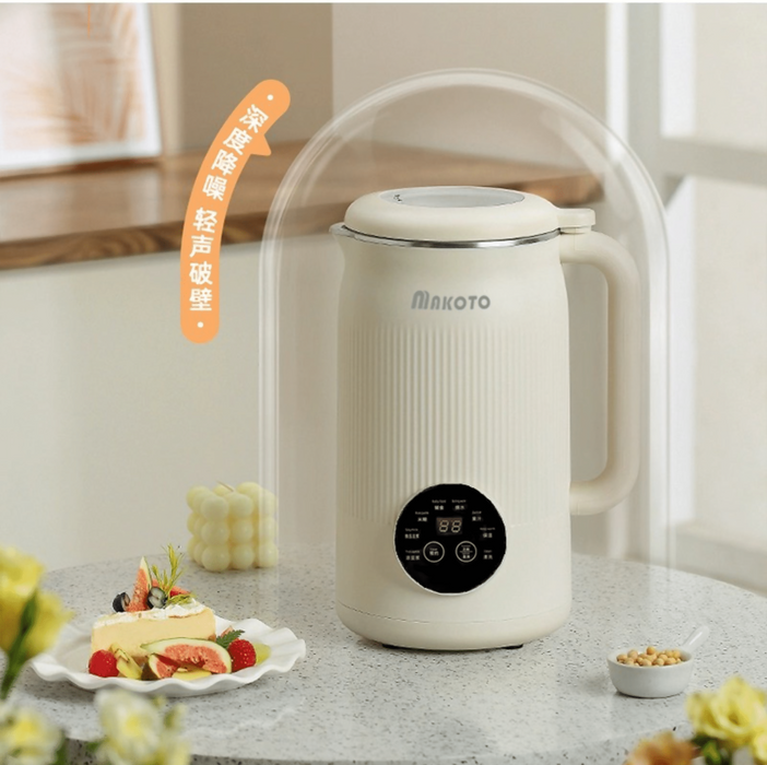 Makoto Multi-Function Soymilk Maker 1.2L (Quiet Blend, 800W, 10-Blade Steel)