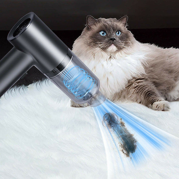 Portable Car Mounted Vacuum Cleaner Wireless Charging For Car Use High Suction Power Powerful Small Handheld Mini For Household Use, and For Pets