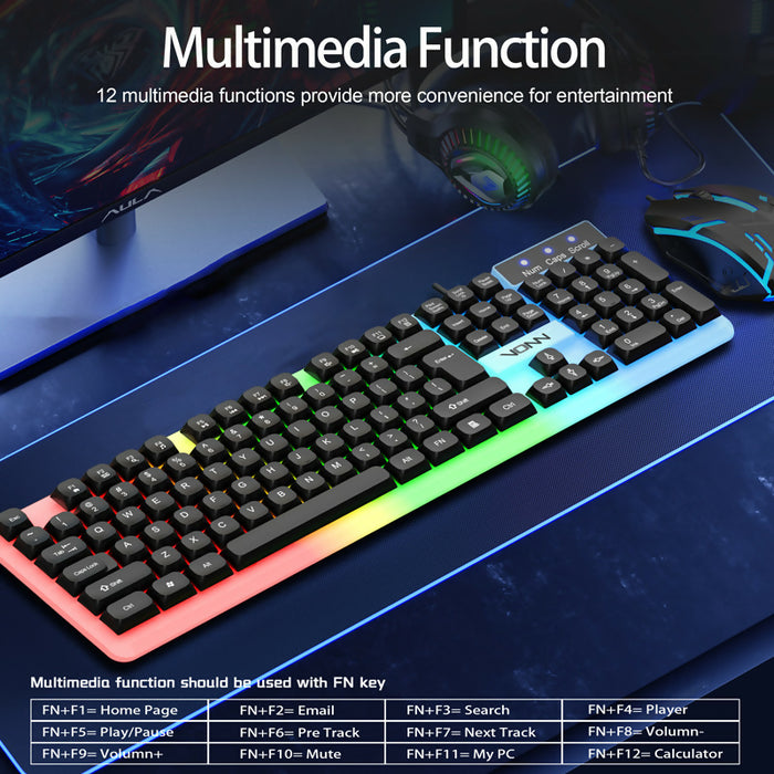 VONN Colorful Suspension Mouse & Keyboard Combo