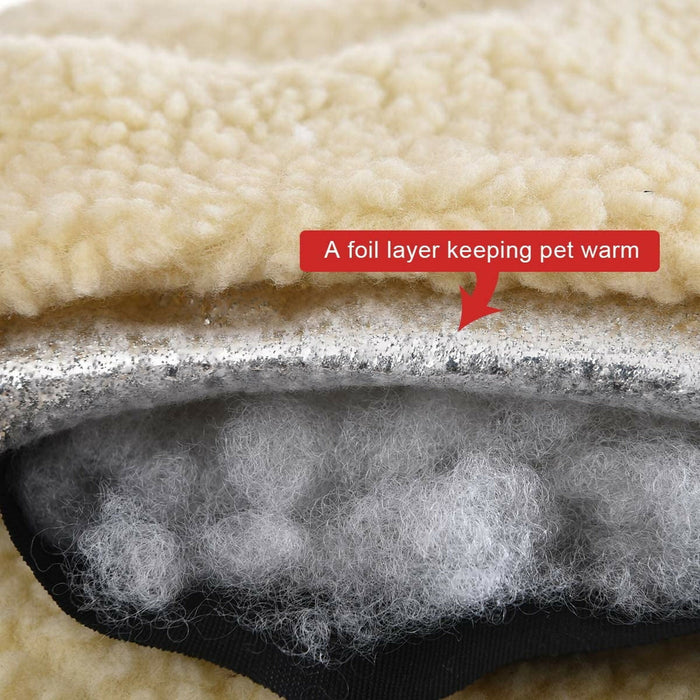 Round Self-Warming Pet Bed for Cats & Small Dogs, Plush Sherpa-Style Cozy Cuddler Bed, Heat-Reflective Non-Electric Design, Grey/Cream, 22 in, Indoor Resting Bed