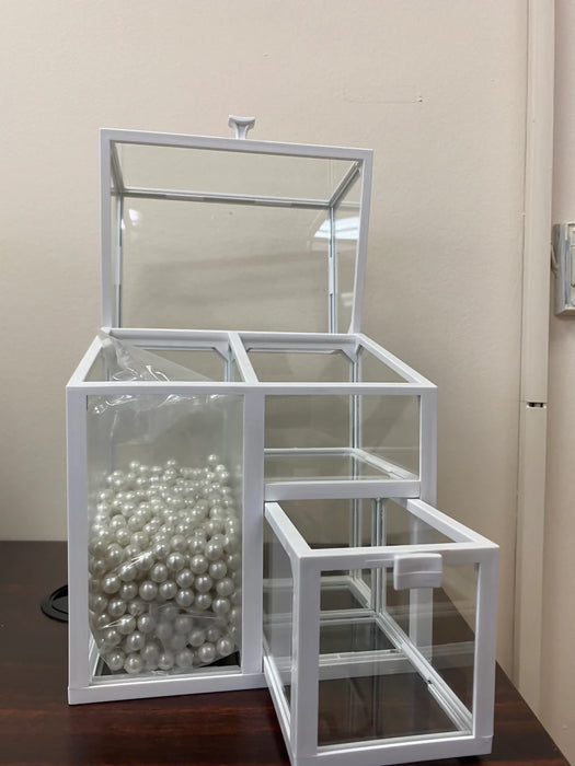 ICON BEST 化妝品收納盒，方形，玻璃