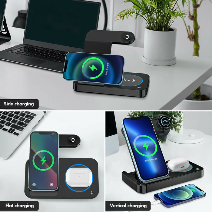 四合一折疊無線充電座｜4-in-1 Foldable Wireless Charger