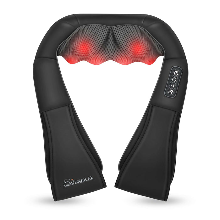 Shiatsu Neck & Shoulder Massager with Heat Corded Electric Deep Kneading Wrap Massager with 8 Nodes, Bi-Direction Control, 2 Intensities for Home, Office & Gifts