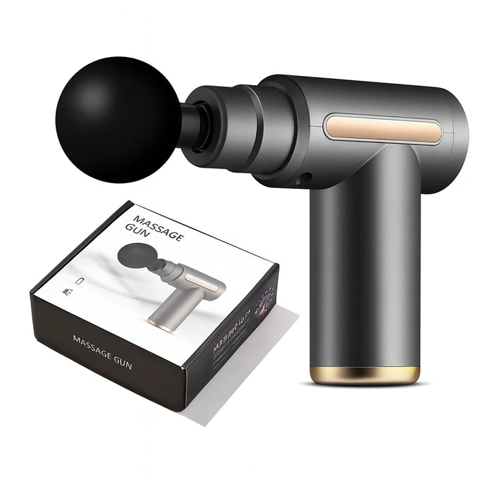 Mini Massage Gun, Deep Tissue, 4 Heads, 4 Speeds, Rechargeable, Portable