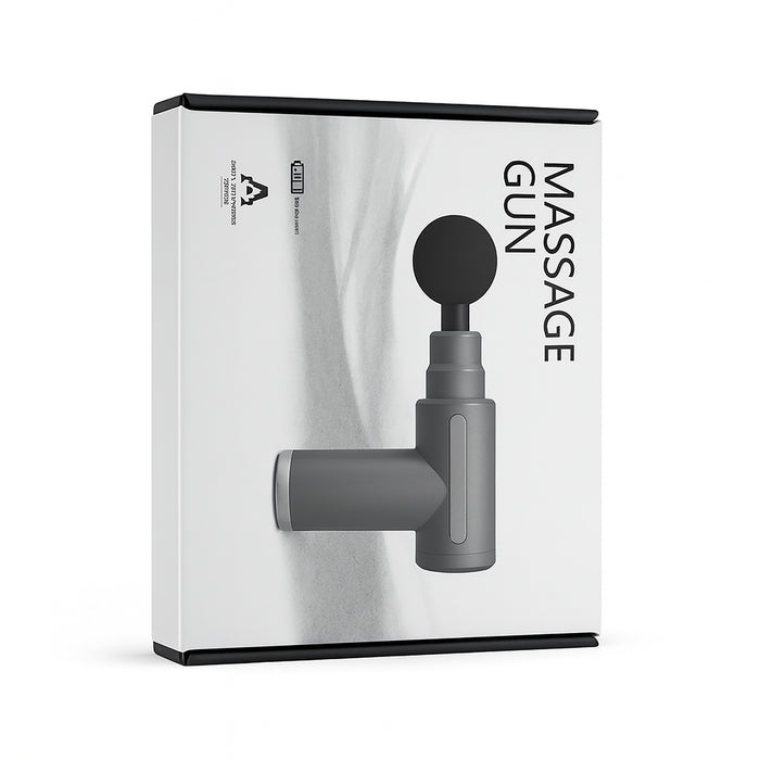 Mini Massage Gun, Deep Tissue, 4 Heads, 4 Speeds, Rechargeable, Portable