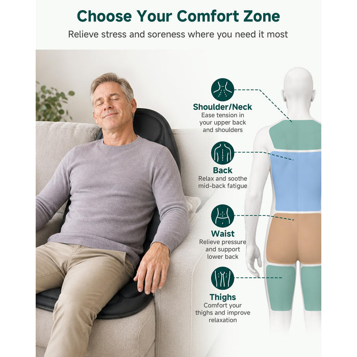 Massage Seat Cushion Heat, 6 Motors Home and Office Chair