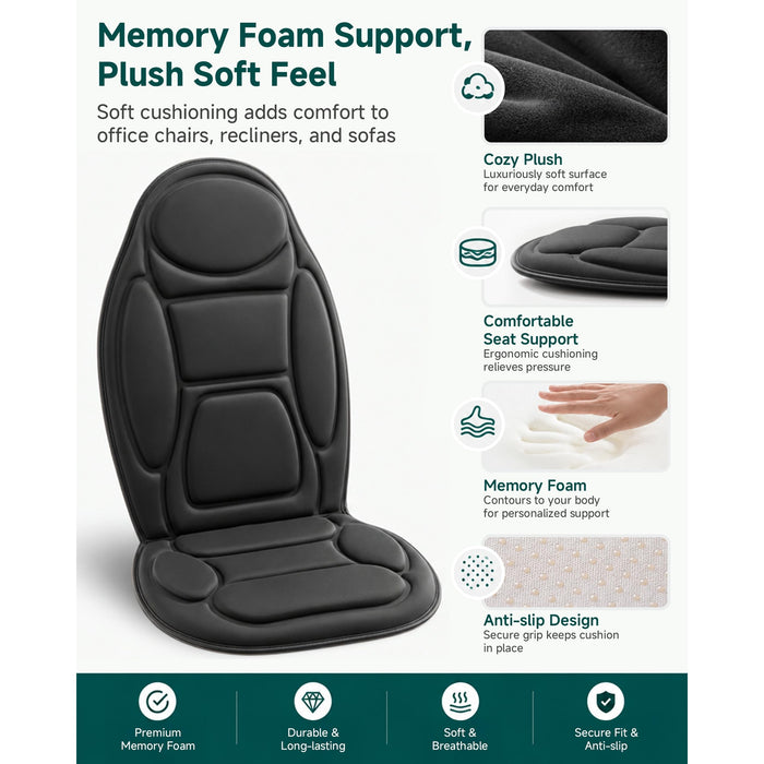 Massage Seat Cushion Heat, 6 Motors Home and Office Chair