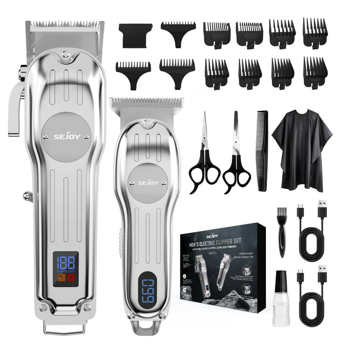 Cordless Hair Clipper and T-Blade Trimmer Set, Gold