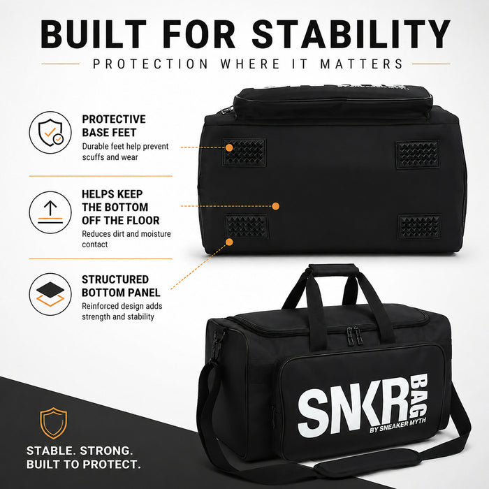 Travel Duffel Bag Front Zip Pocket, Wide-Open Interior, Detachable Shoulder Strap, Fold-Flat Design, 46 x 26 x 25 cm Gym, Weekend, Sneaker Storage