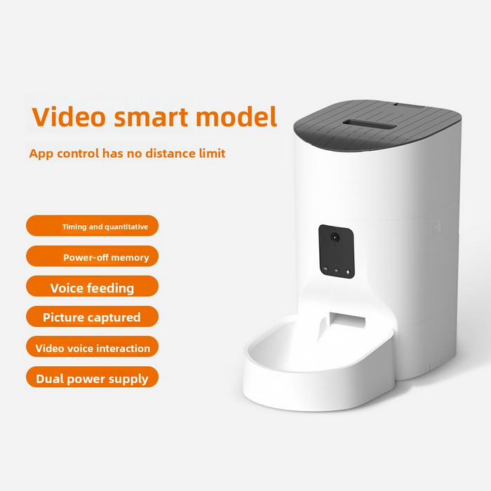 Icon Best DU7L-K 自動寵物餵食器 貓狗食物分配器 7L 帶視頻錄製 10秒語音 貓狗食物餵食器