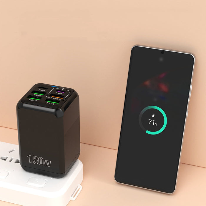 6-Port USB Wall Charger, 4 USB-A and 2 USB-C PD