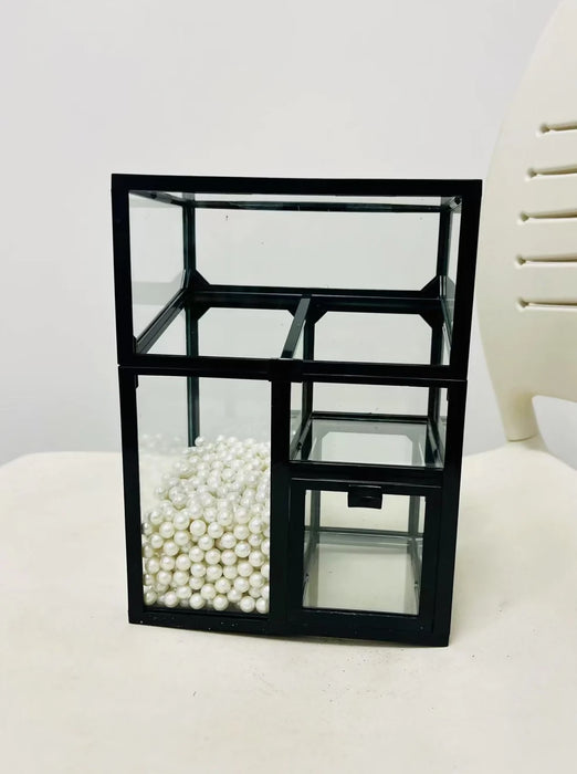 ICON BEST 化妝品收納盒，方形，玻璃