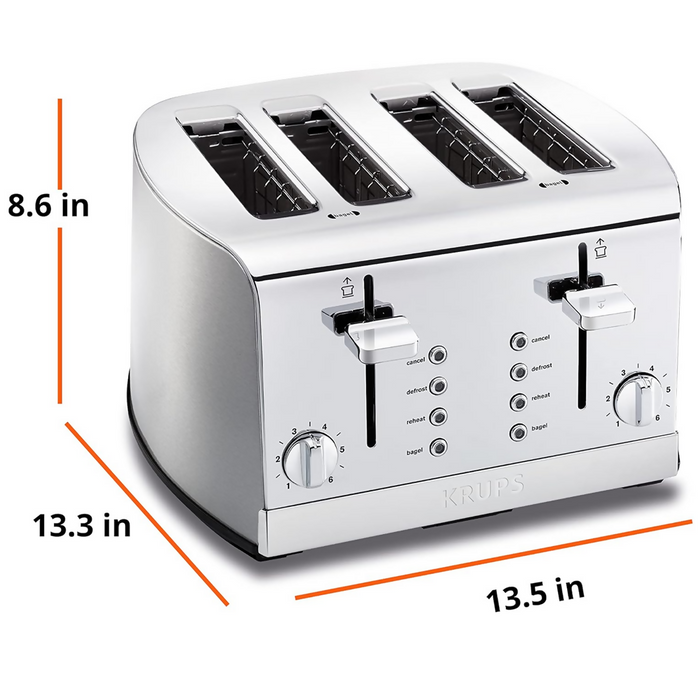 KRUPS KH734D51 簽名款 4 片不鏽鋼烤麵包機