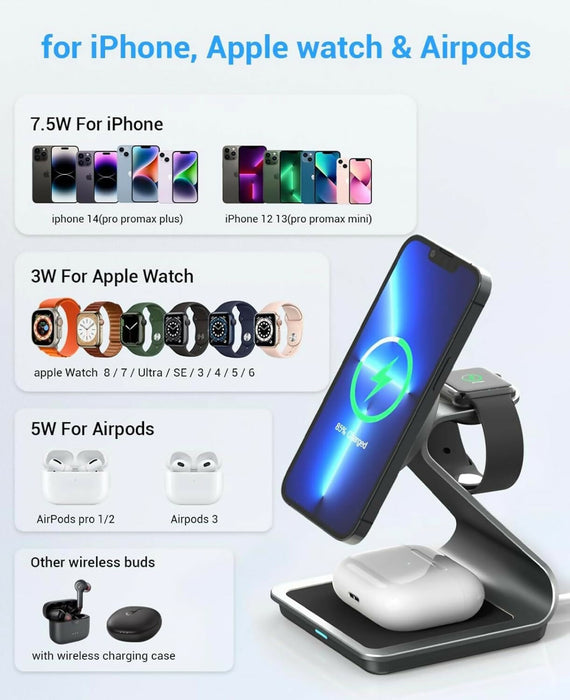 三合一多用途無線充 | 3-in-1 Multi-Purpose Wireless Charger