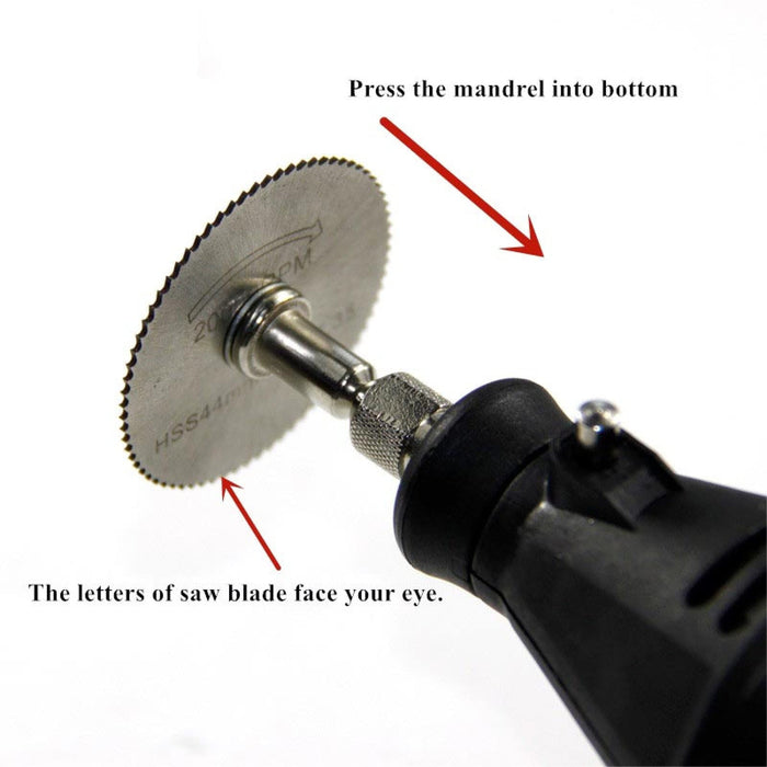 Mini HSS Circular Saw Blades, 6-Piece Rotary Tool Set, 22-44 mm