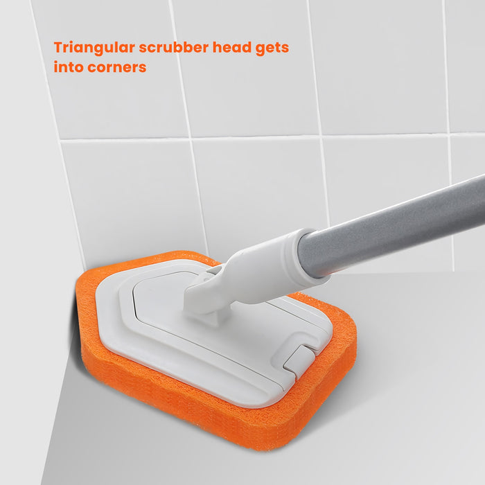 MATCC 42'' Shower Cleaner Tub and Tile Scrubber with Extendable Long Handle for Bath Tub Shower