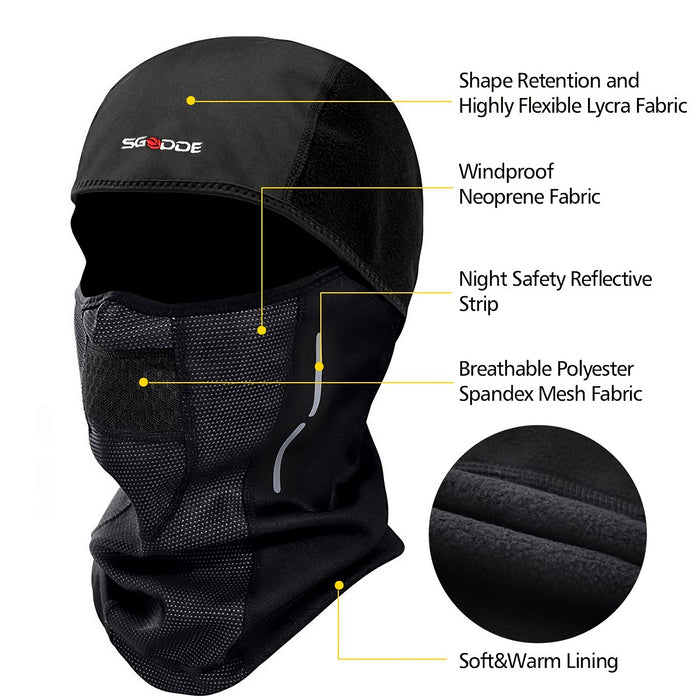 SGODDE Unisex Ski Mask, Balaclava Face Mask, Water Resistant and Windproof