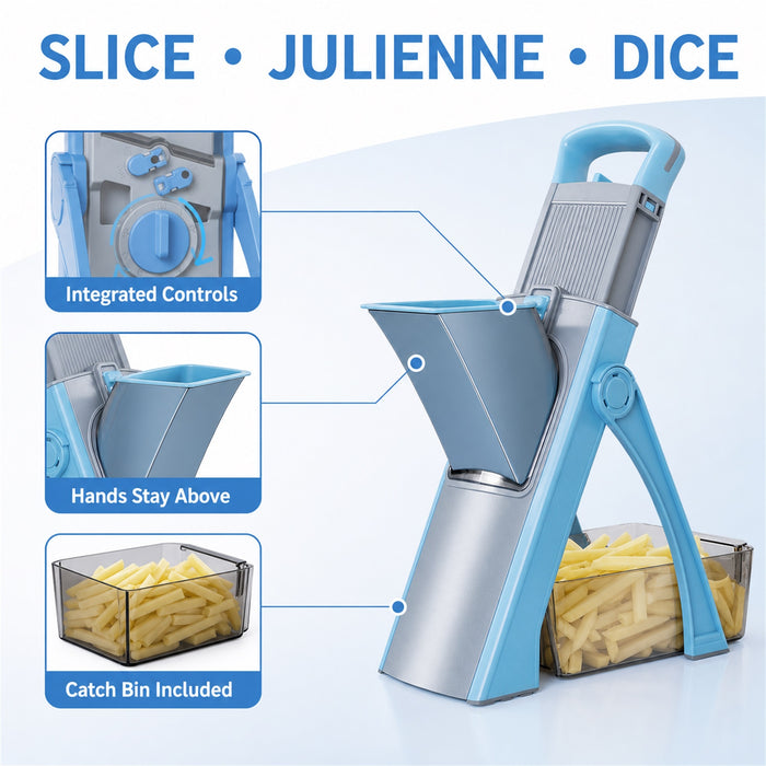 Mandoline Slicer Adjustable 0.1-8 mm Slice, Julienne, Dice