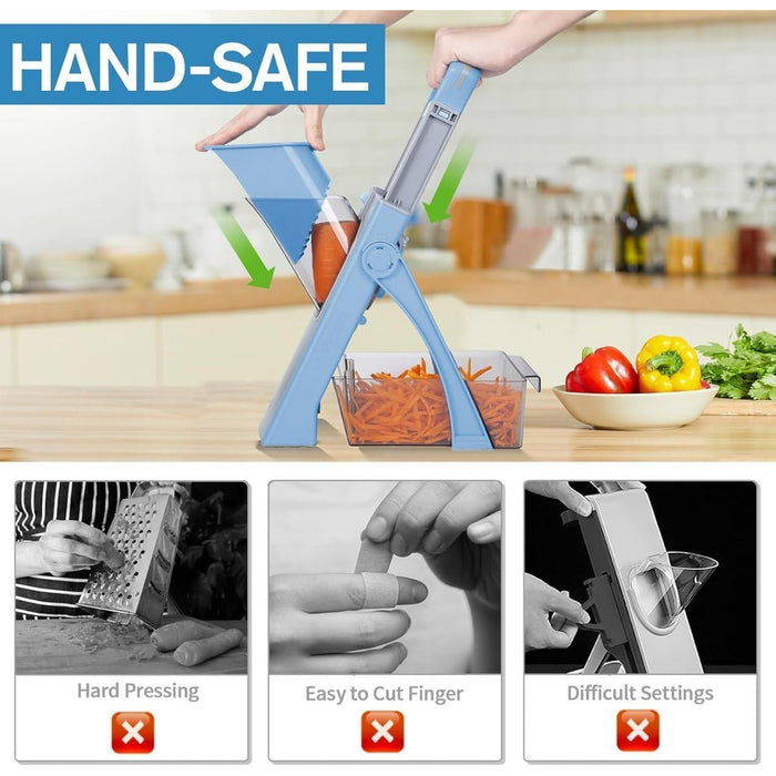 Mandoline Slicer Adjustable 0.1-8 mm Slice, Julienne, Dice