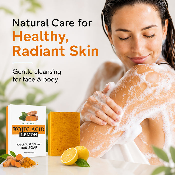 Lemon Turmeric Soap Bar, 100g, Face and Body Cleansing