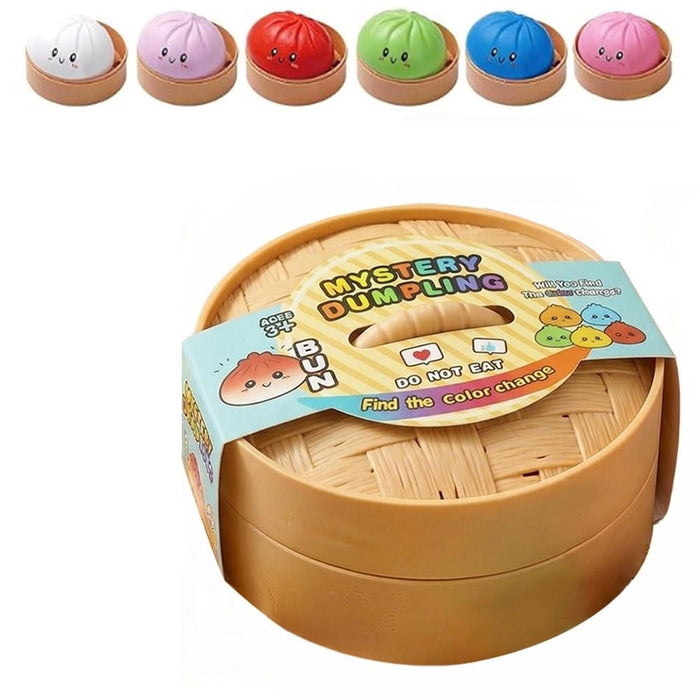 Dumpling Squishy Toy, Slow-Rising Glitter Fidget, 8.5 cm