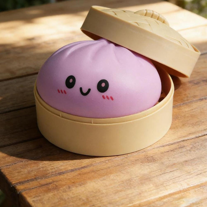 Dumpling Squishy Toy, Slow-Rising Glitter Fidget, 8.5 cm