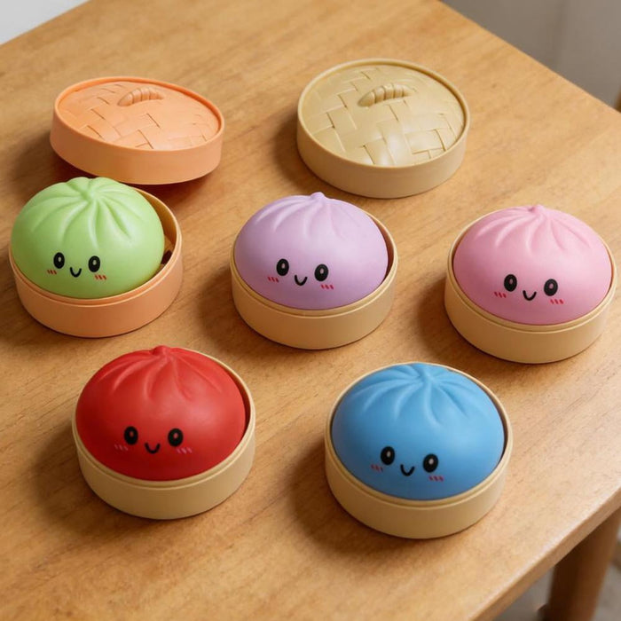 Dumpling Squishy Toy, Slow-Rising Glitter Fidget, 8.5 cm