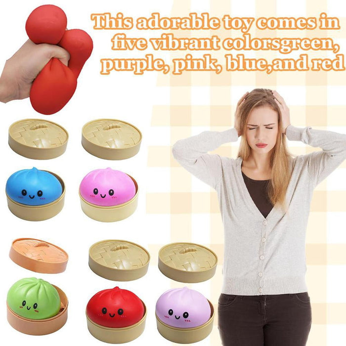 Dumpling Squishy Toy, Slow-Rising Glitter Fidget, 8.5 cm