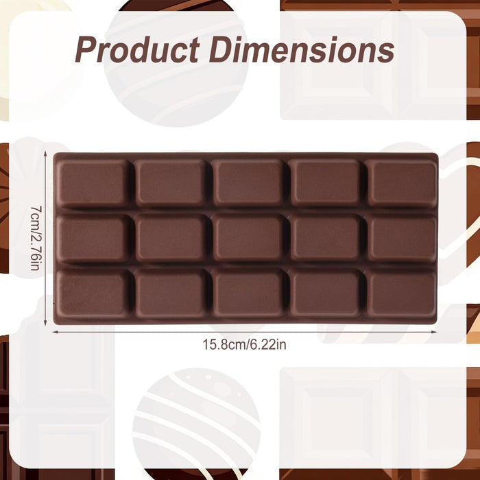 Squishy Toy Chocolate Bar, Soft Rubber Fidget Stress Toy, 6.22 in