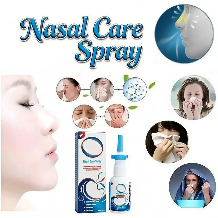 Nasal Care Spray Gentle Nasal Moisturizing Spray with Easy-Use Nozzle, 30ml Portable Nose Care Mist for Daily Nasal Hygiene, Home, Office, Travel & Seasonal Dryness Care