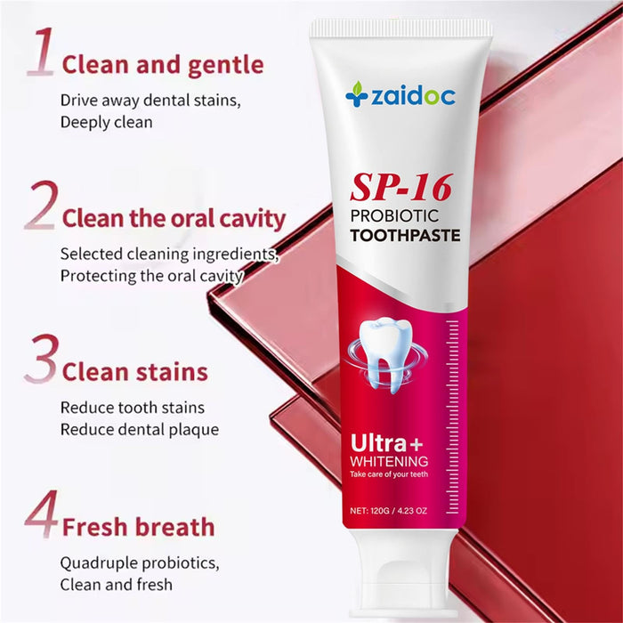 Zaidoc SP-16 Probiotic Toothpaste, Ultra Whitening, 120 g
