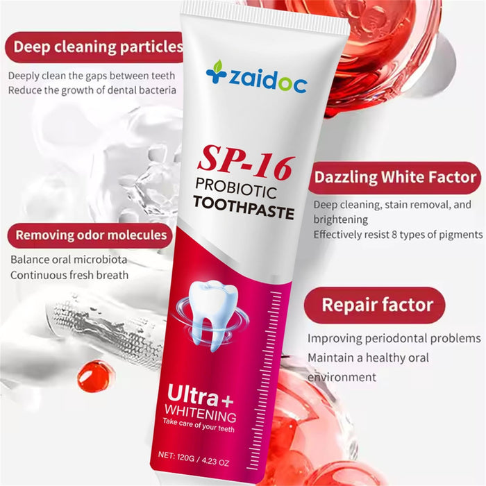 Zaidoc SP-16 Probiotic Toothpaste, Ultra Whitening, 120 g