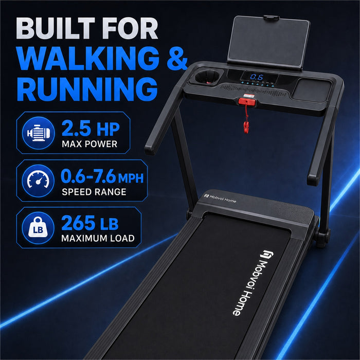 3-in-1 Folding Treadmill, 2.5 HP 6% Incline 12 km/h 120 kg Model T4226A