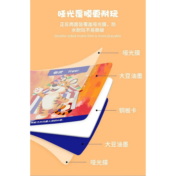 Happy Little Detective Brain Game Cards, 54-Piece Bilingual Chinese-English Animal Learning Flash Cards, Memory, Observation & Concentration Game for Kids Ages 3+