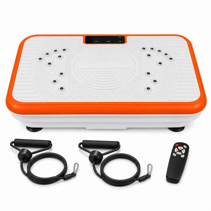 Whole Body Vibration Plate, 99 Speeds, Remote & Resistance Bands, Home Fitness