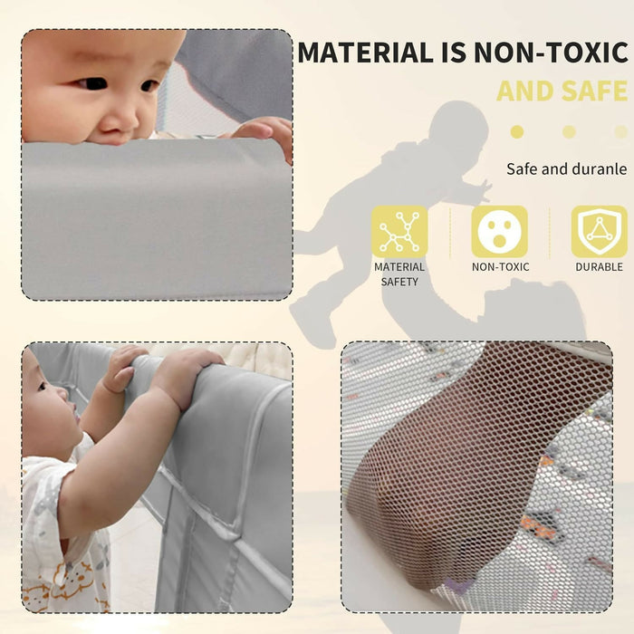 Mesh Baby Playpen, 71"x59" Extra Large Baby Playard, Playpen for Babies and Toddlers, Infants Play Pen with Suction Cup Bases and Soft Breathable Mesh
