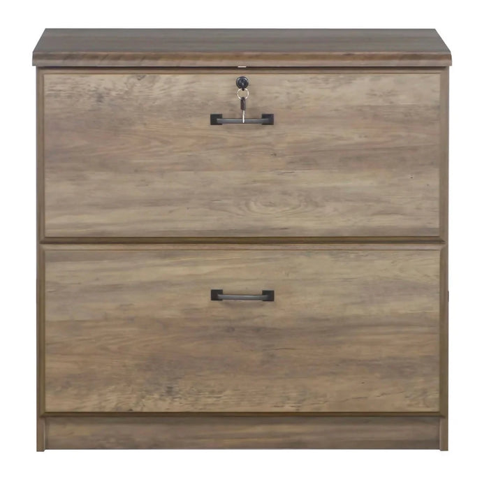 Maxxus 2 Drawer Lateral Filing Cabinet in Rustic Oak