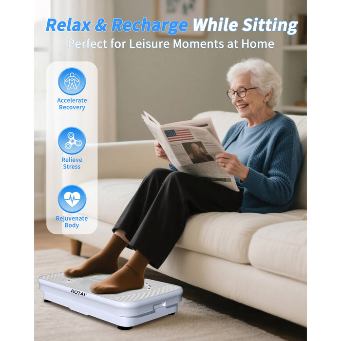 Whole Body Vibration Plate, 99 Speeds, Remote & Resistance Bands, Home Fitness