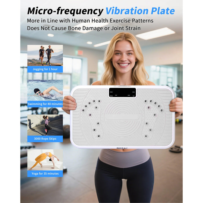 Whole Body Vibration Plate, 99 Speeds, Remote & Resistance Bands, Home Fitness