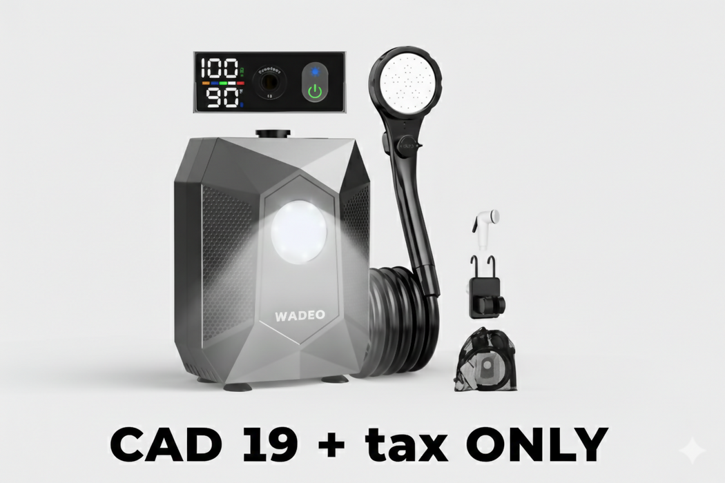 Portable Camping Shower with 6000mAh Battery & LED Temp Display | 5 Pressure Modes