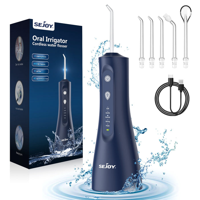 Water Flosser, 5 Modes, 300 mL Cordless Oral Irrigator, Travel