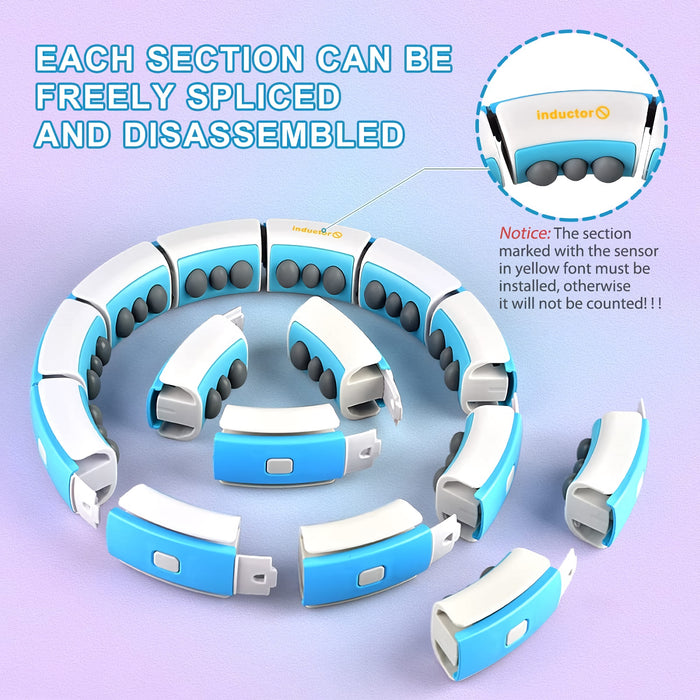 Massage Hula Hoop, 15 Sections Detachable Adjustable Size Professional Intelligent Counter Smart Fitness Hula Hoops for Women Men and Kids Exercising Weight Loss
