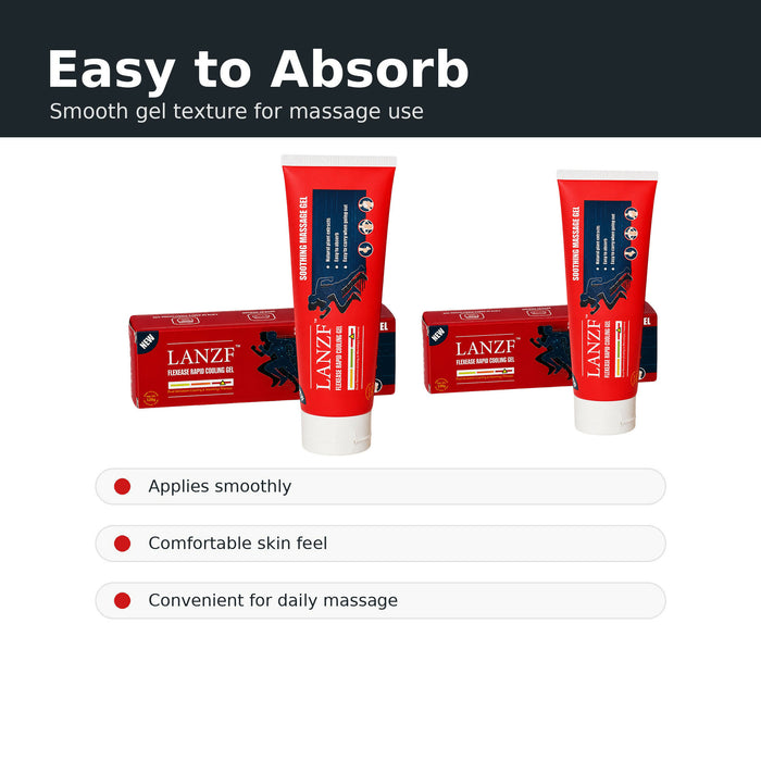 2-PACK Soothing Massage Gel 120g Cooling Topical Massage Gel with Plant Extracts Easy Absorb Texture Portable Body Massage Gel for Shoulders, Back, Waist, Legs, Arms & Daily Use