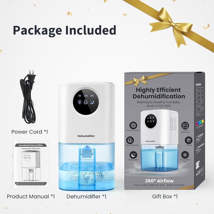 Anoepuy 高效除濕機 高效除濕機 帶7色燈 1.7L