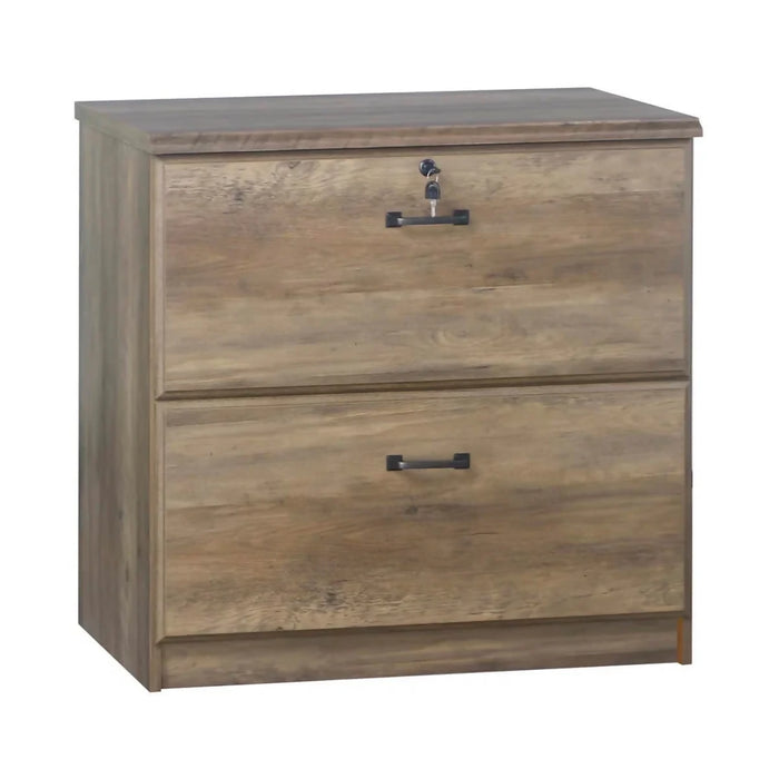 Maxxus 2 Drawer Lateral Filing Cabinet in Rustic Oak