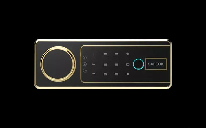 (Orange) Mini Safe - Colourful Series High-Security Smart Safe, Fingerprint,WIFI Remote & Keypad Lock